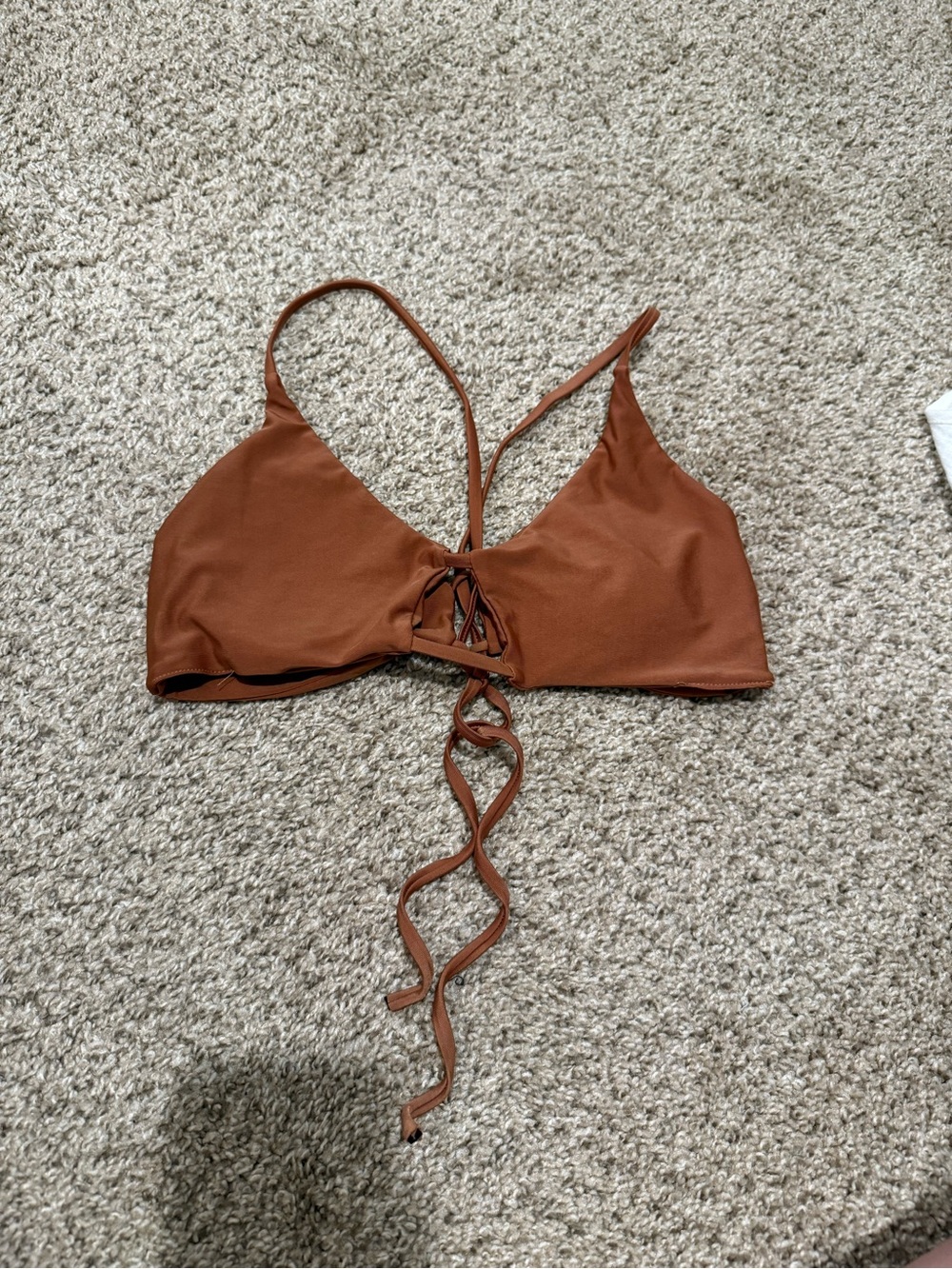 Women’s Rust Lace-Up Bikini Top
